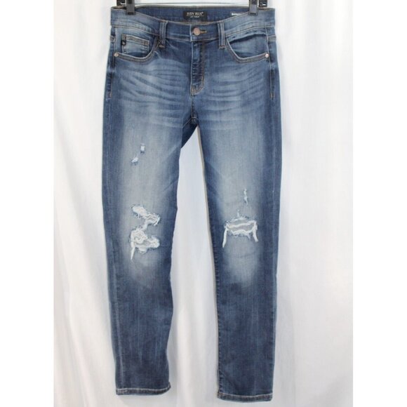 Judy Blue Womens Medium Wash Distressed Boyfriend Fit Jeans 5/27 - Picture 1 of 6